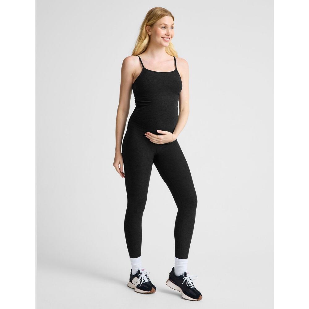 Beyond Yoga Beyond the Bump Spacedye Uplevel Maternity Jumpsuit Black Size XS